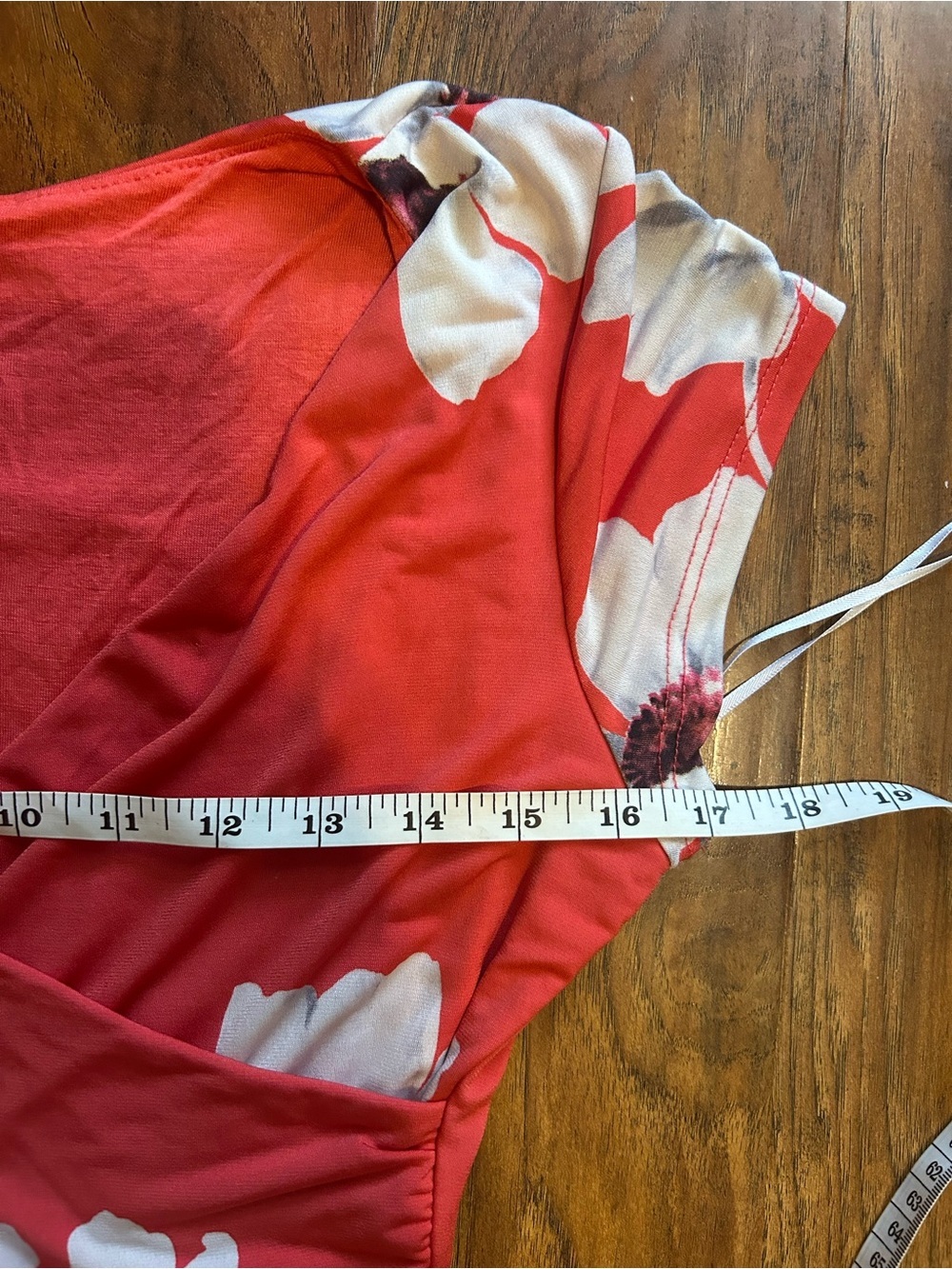 Le Lis Red Floral Wrap Maxi Dress - Picture 5 of 6